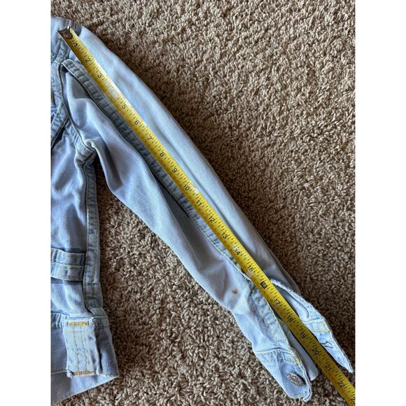 Levi’s S Light Wash Denim Fashion Jacket Medium Wash Touches Exaggerated Details - Picture 9 of 9